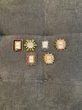 EUC Neiman Marcus Jay Strongwater Metal Mini Picture Frames Lot of Six (6)